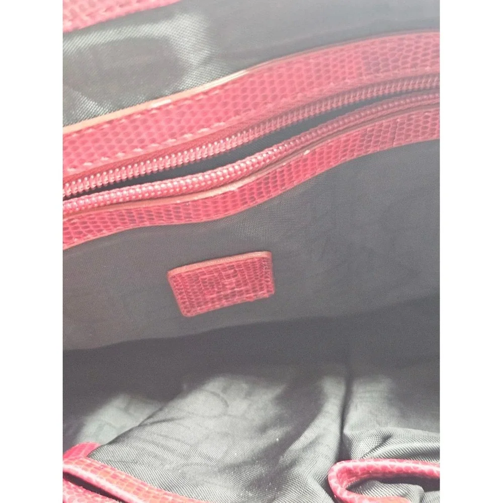 Diane Von Furstenberg DVF Large Shoulder Bag Women's Red Buckle Detail - Picture 12 of 16
